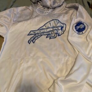 Buffalo Bills White and Blue Hoodie